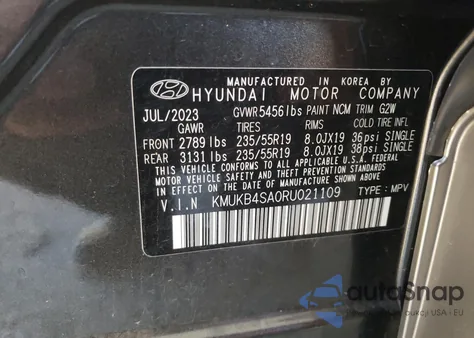 2024 Genesis Gv60 Standard z USA, uszkodzony, nr VIN KMUKB4SA0RU021109